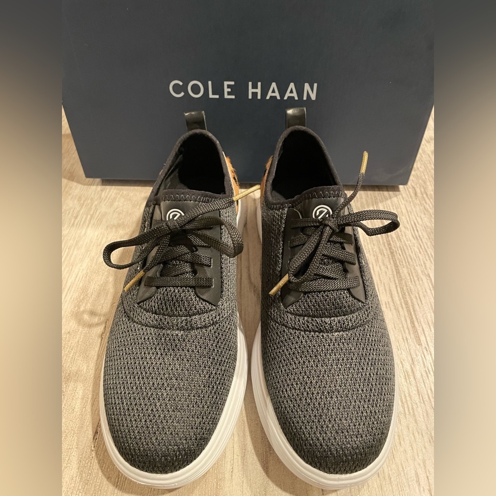 Cole Haan Sneakers with Leopard detail - Black